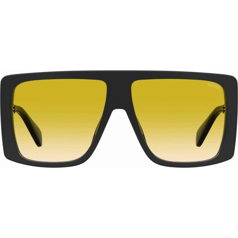 Moschino MOS119/S Lunettes de Soleil Géométriques Jaunes et Noires