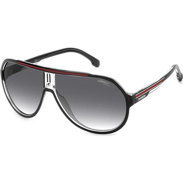 Carrera Carrera 1057/S OIT/9O Lunettes de Soleil Pilote Noir et Rouge