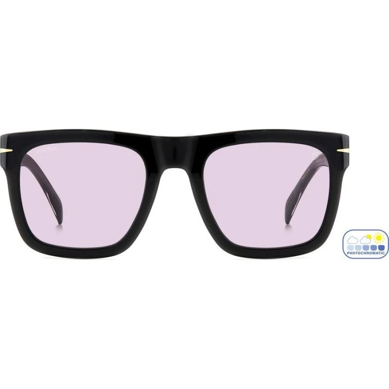David Beckham DB 7000/S FLAT Lunettes de Soleil Géométriques Noir