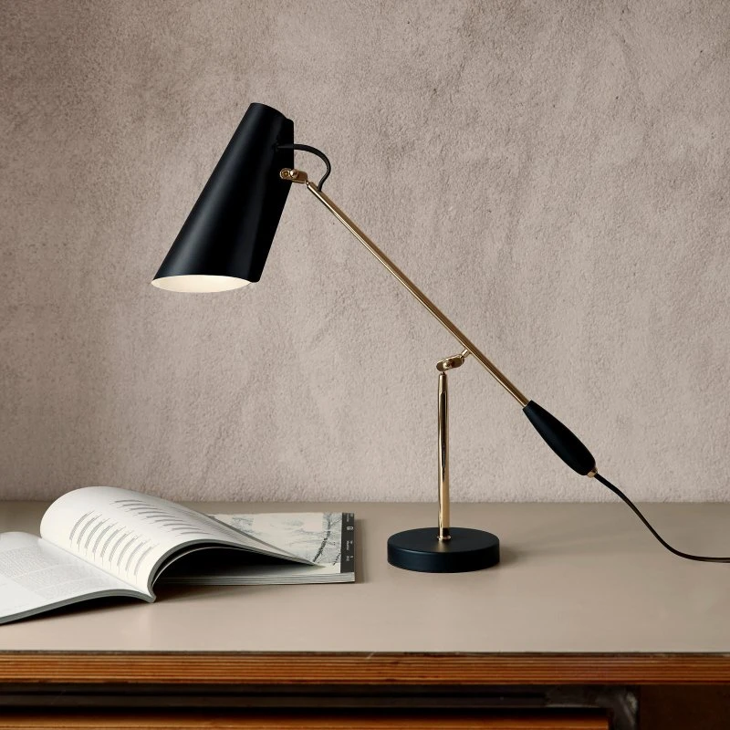 Northern Lampe de bureau Birdy - Noir et Laiton