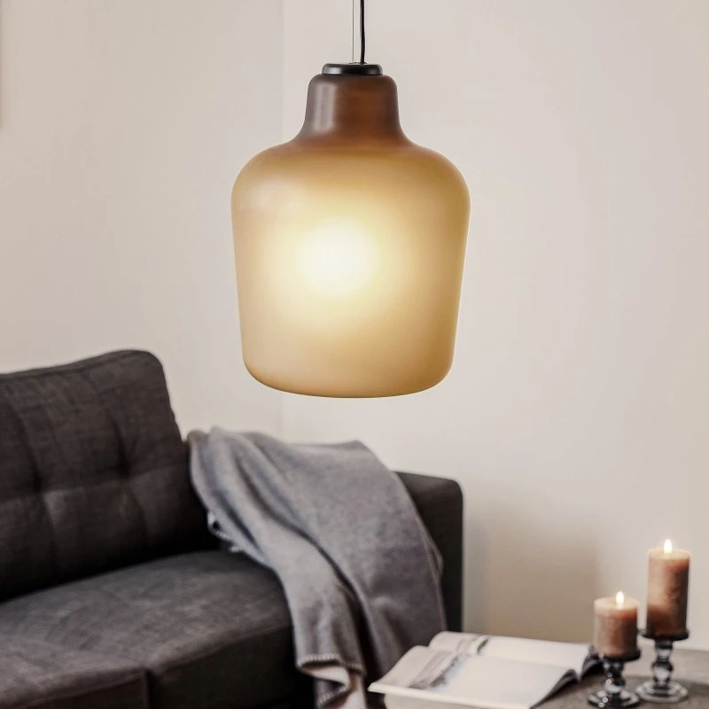 Northern Say My Name - Suspension en verre gris fumé mat