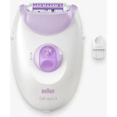 Braun Silk-épil 3 3-000, Épilateur Filaire Violet Blanc