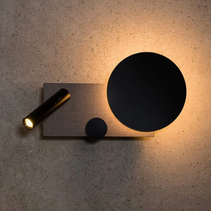 FARO BARCELONA Applique murale LED Klee, grise, version droite