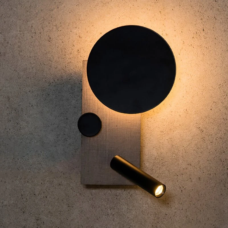 FARO BARCELONA Applique murale LED Klee, grise, version gauche