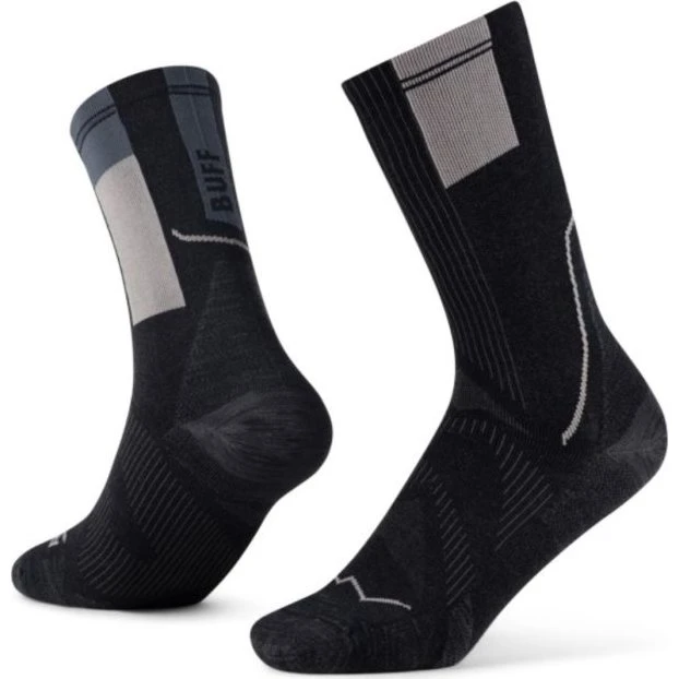 Buff Run Coolnet Crew Sock Noir Unisexe (T. 42-44)
