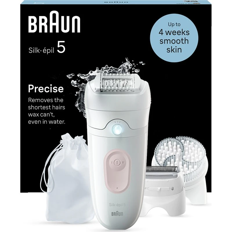 Braun Silk-épil 5 Épilateur Wet & Dry 5-060 Blanc/Rose