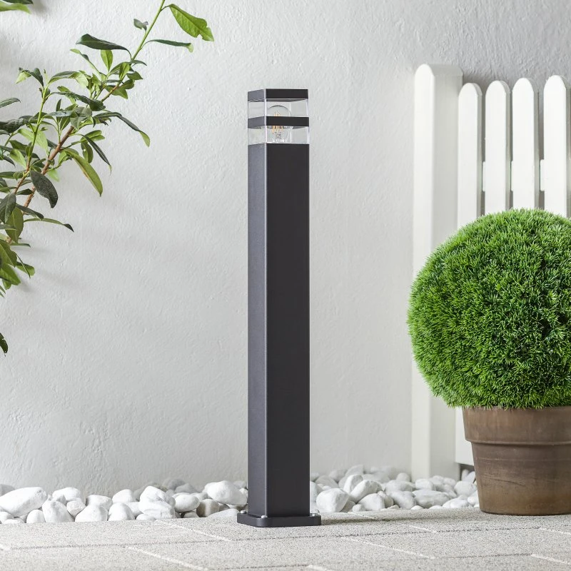 Nordlux Borne lumineuse Elm, Noir, Aluminium, Design Angulaire