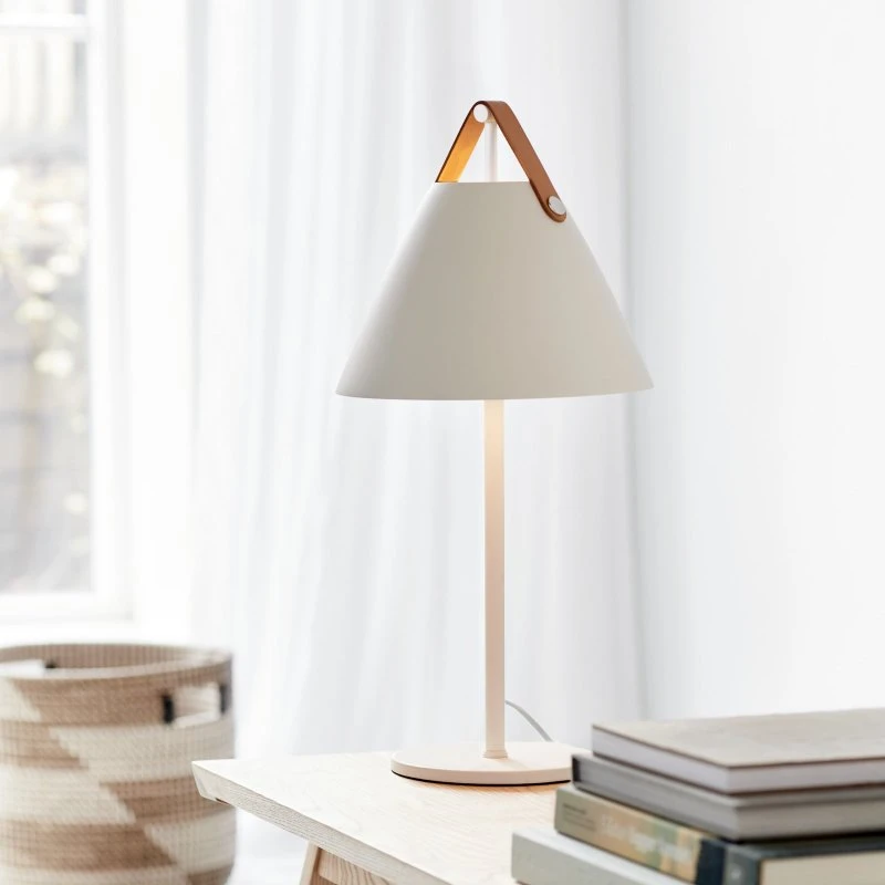 Nordlux Lampe à poser Strap - Design Scandinave Métal et Cuir