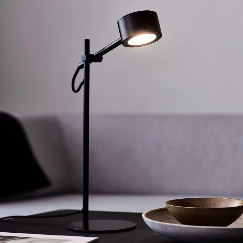 Nordlux Lampe à poser LED Clyde, dimmable, Noir