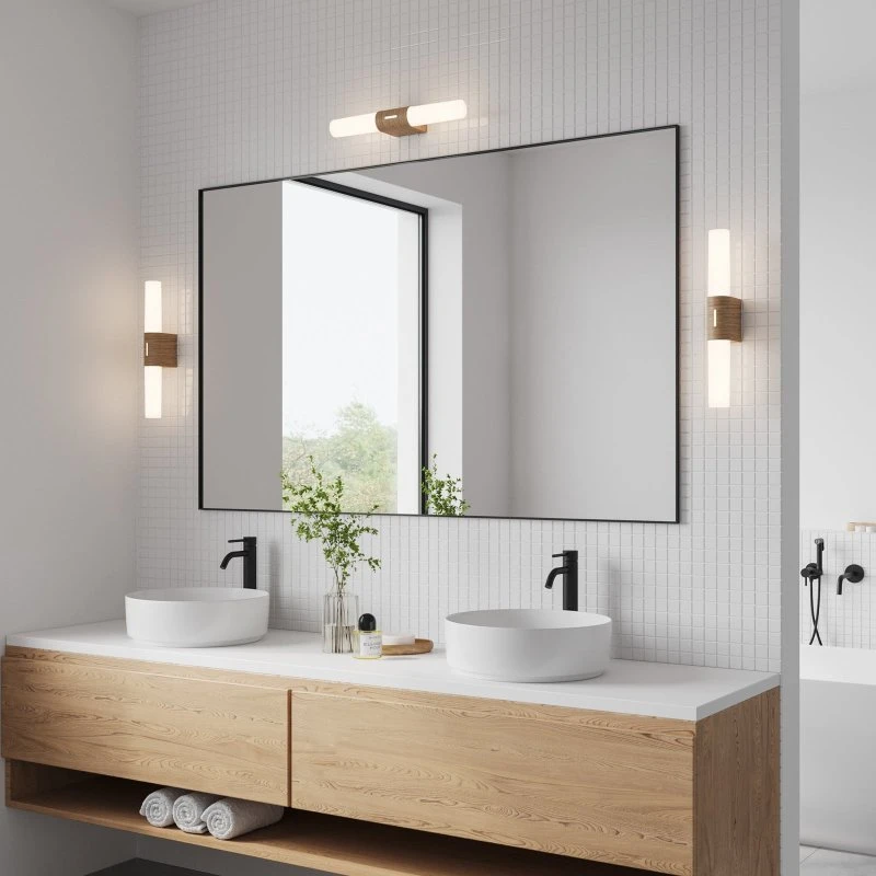 Nordlux Applique Murale Helva Double Basic Bois Clair