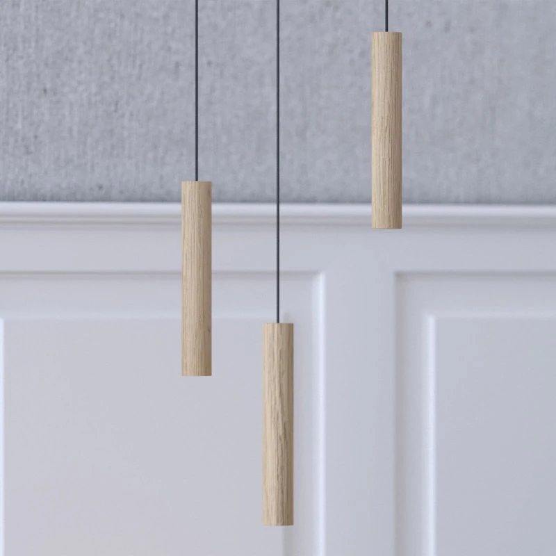UMAGE Suspension Chimes Tall en chêne massif - Design Scandinave