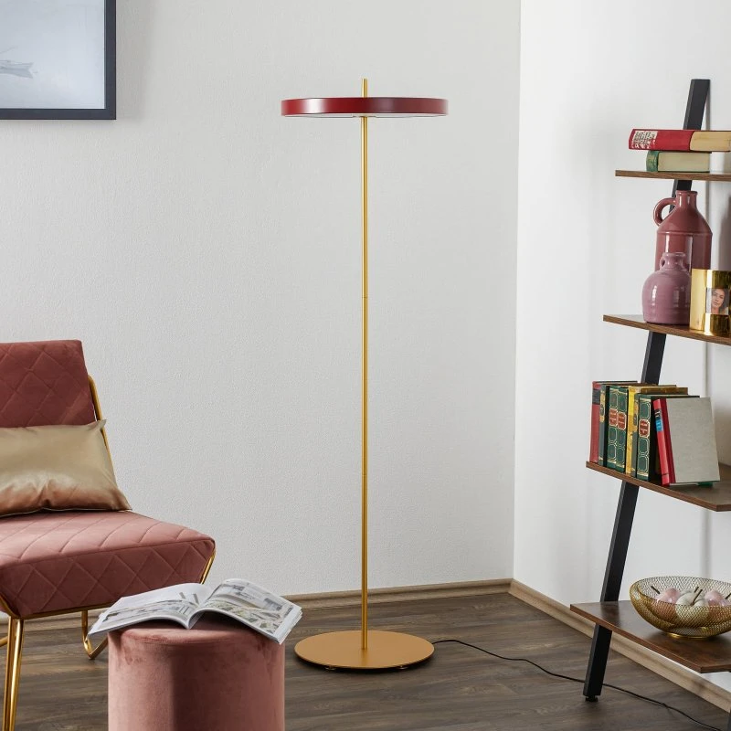 UMAGE Asteria Floor Lampadaire LED Rouge Rubis Dimmable