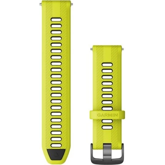 Garmin Bracelet Silicone Noir/Jaune 22 mm pour Forerunner 965