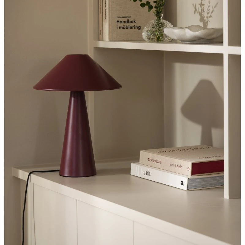 Globen Lighting Lampe à poser Cannes rouge métal 40 cm