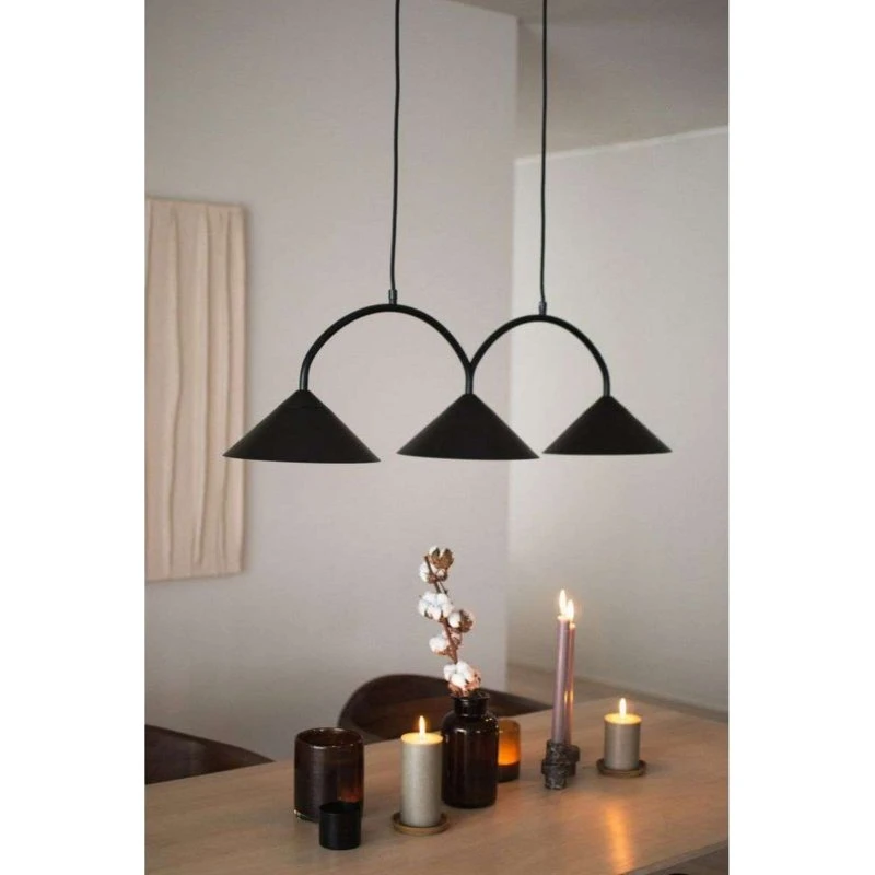 Globen Lighting Suspension Curve 3 Black - Design Géométrique