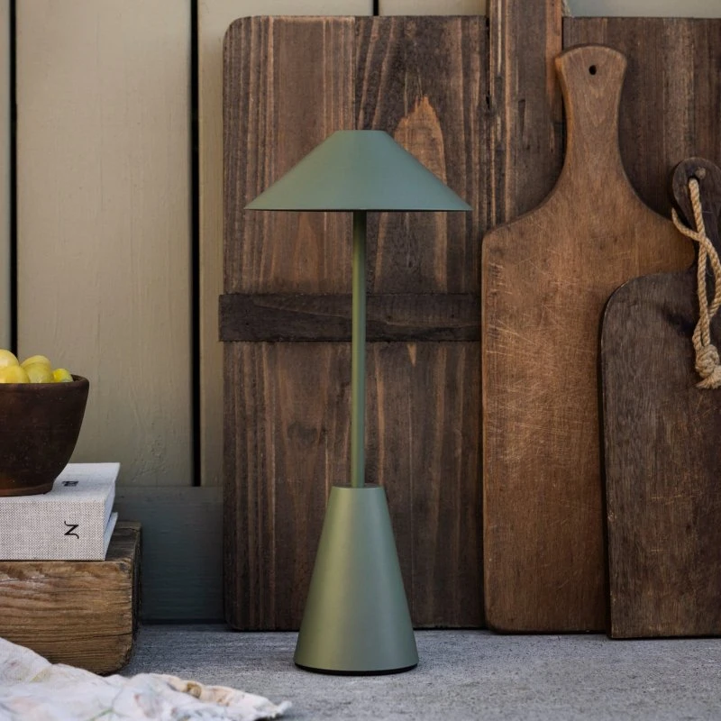 Globen Lighting Lampe de table rechargeable Cannes, Verte, IP54