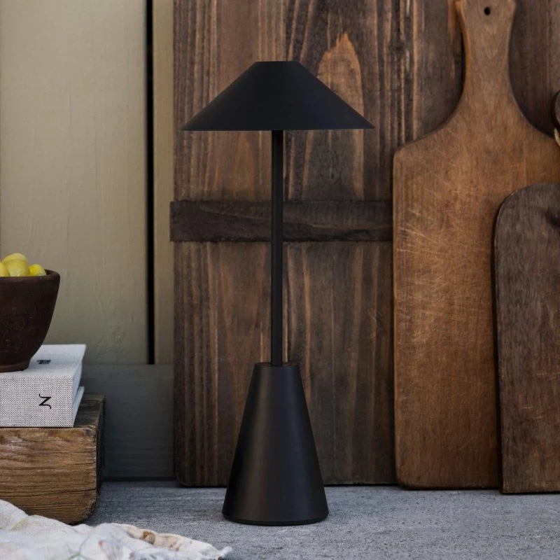Globen Lighting Lampe de table portable Cannes, noire, IP54