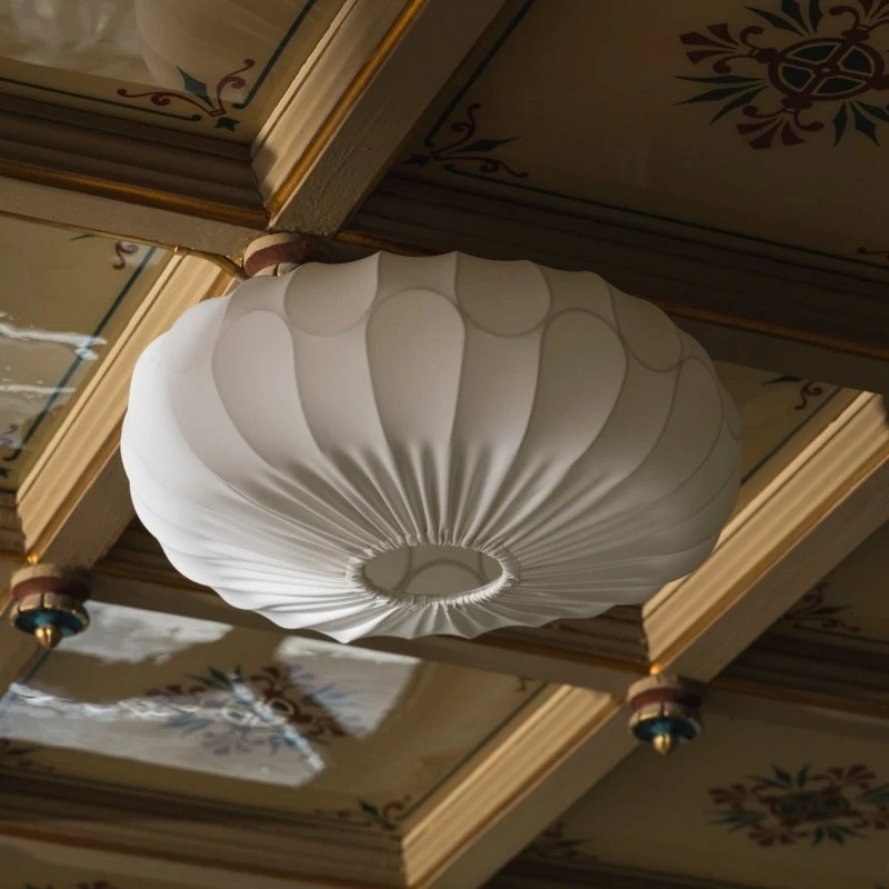 Globen Lighting Plafonnier BLADVERK Blanc Textile Ø 50 cm