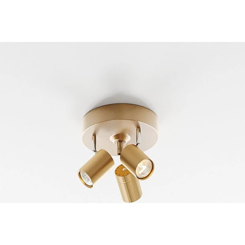 Rydéns Correct 3 Plafonnier Doré - Design Moderne et Épuré