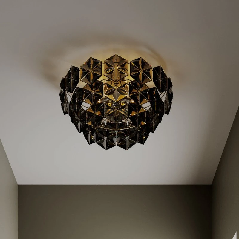 Rydéns Plafonnier Monarque Chrome et Noir