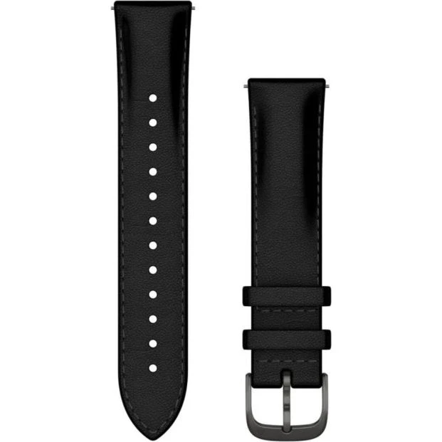 Garmin Bracelet en Cuir Quick Release 18 mm - Noir