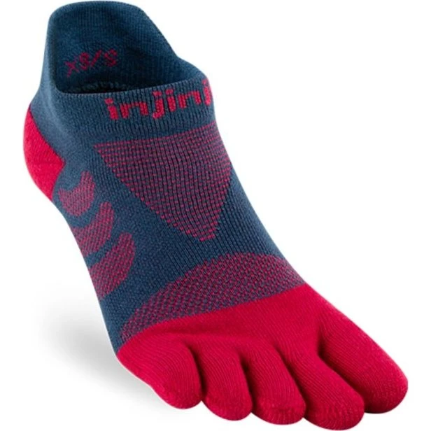 Injinji Ultra Run No-Show Chaussettes de Course Femme - Rouge