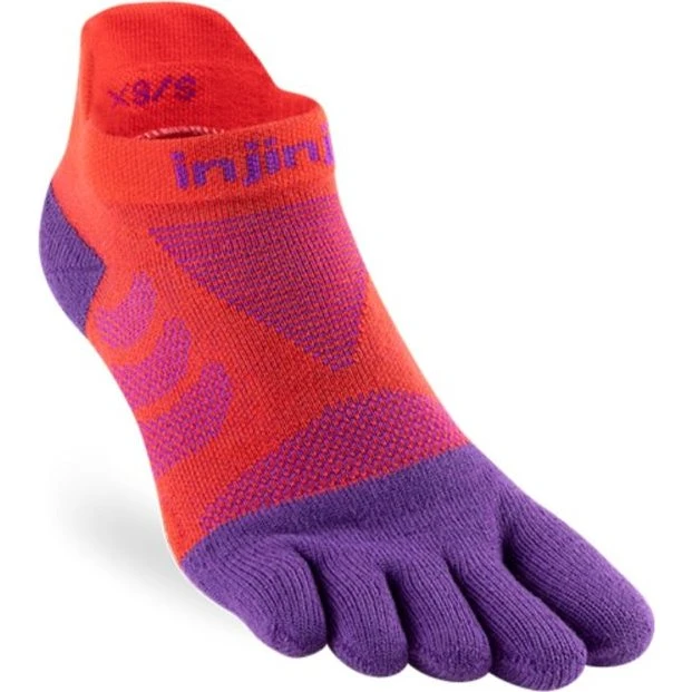 Injinji Ultra Run No-Show Chaussettes de Course Femme - Rouge