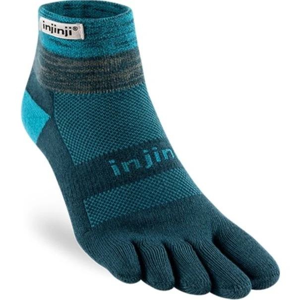 Injinji Chaussettes de Trail Mini-Crew CoolMax Bleues