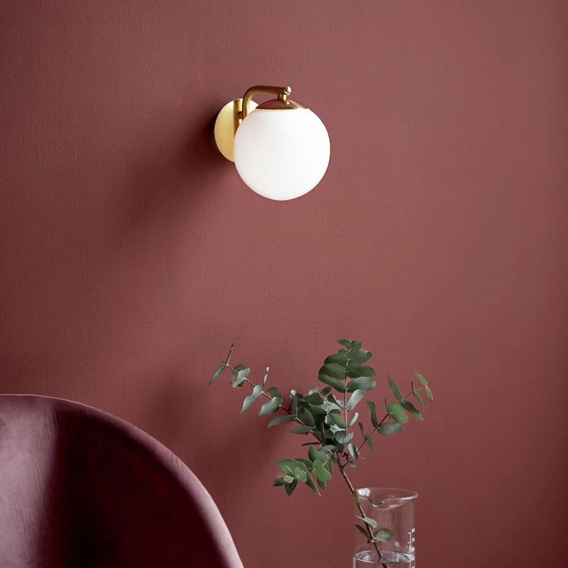 Nordlux Applique Murale Grant Brass - Laiton et Verre Opale