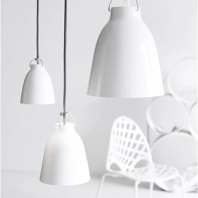 Fritz Hansen Suspension Caravaggio P2 Blanc Brillant