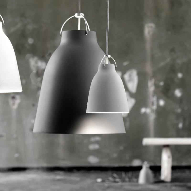 Fritz Hansen Suspension Caravaggio P1 Gris Mat