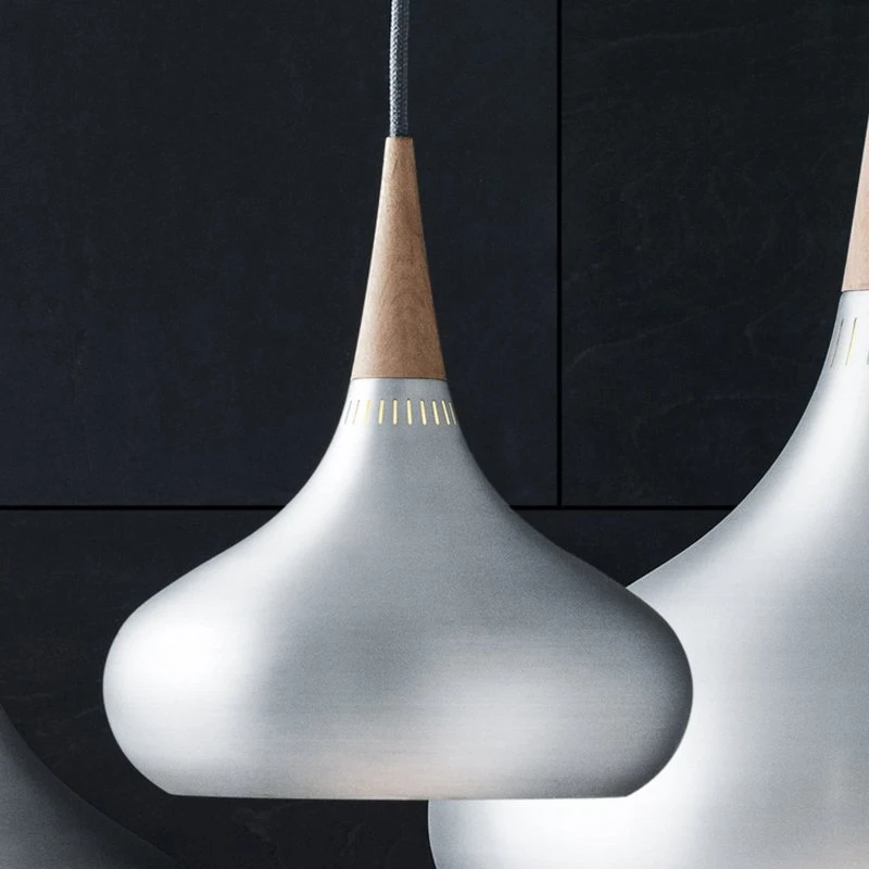 Fritz Hansen Suspension Orient P1 Aluminium et Chêne Ø 22,5 cm