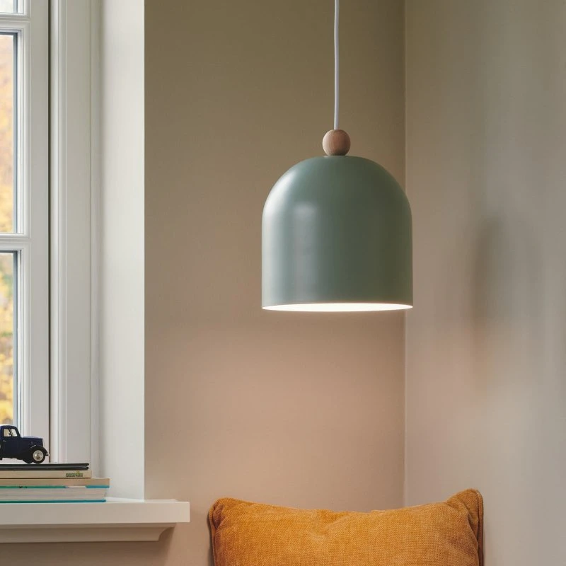 Nordlux Suspension Gaston - Vert Dusty - Métal et Bois
