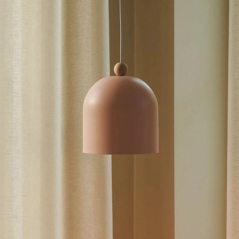 Nordlux Suspension Gaston - Rose Poudré - Métal et Bois
