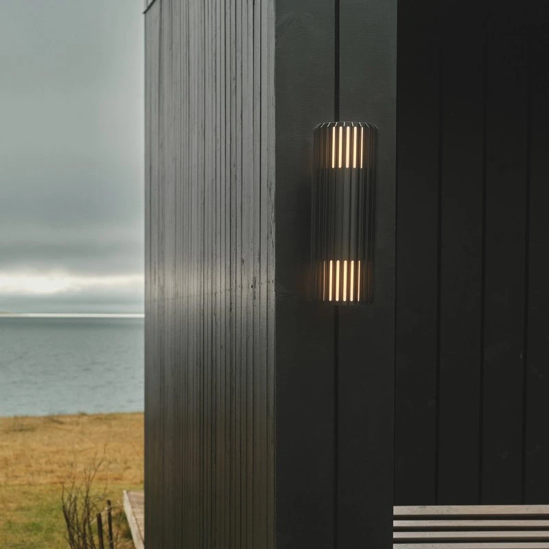 Nordlux Aludra Seaside Double - Applique d'extérieur noire en aluminium