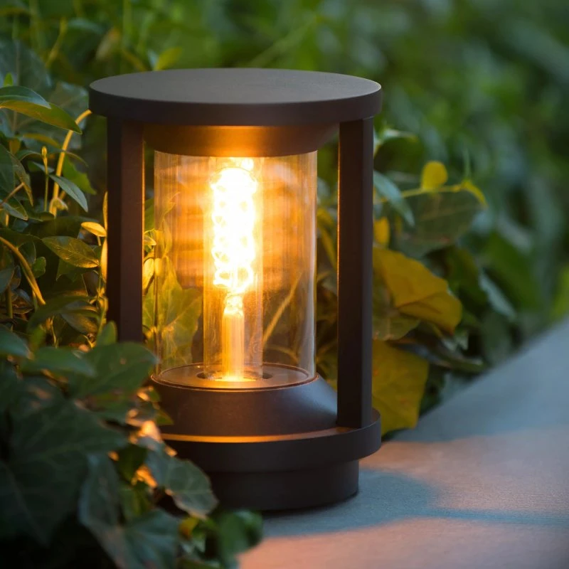 Lucide Borne lumineuse extérieur Cadix, noir, Aluminium, 22 cm