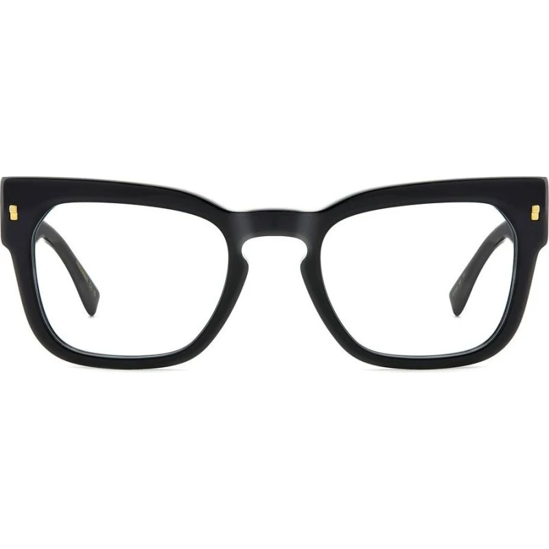 Dsquared2 D2 0129 Lunettes de Vue Rectangulaires Noires Unisexe