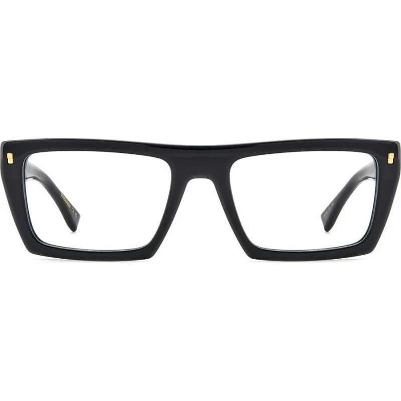 Dsquared2 D2 0130 Lunettes de Vue Homme Rectangulaires Noires