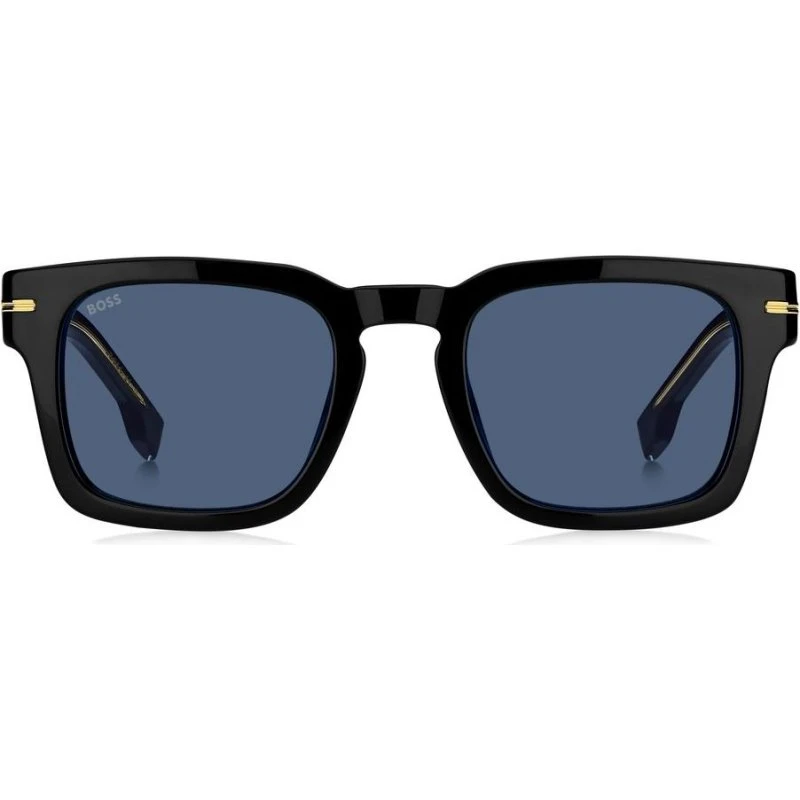 Boss BOSS 1625/S Lunettes de Soleil Homme Carrées Noires et Bleues
