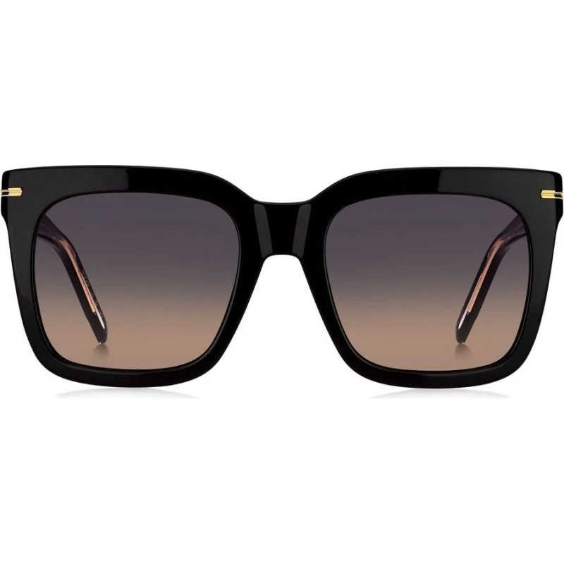 Boss 1656/S Lunettes de Soleil Carrées pour Femme - Noir et Marron