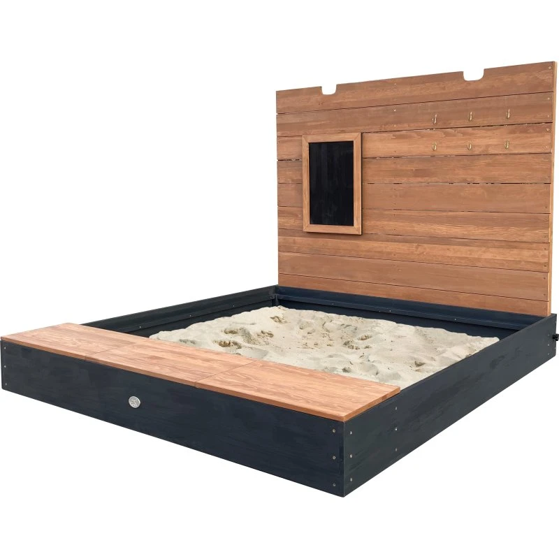 AXI Mandy XXL bac à sable 160x151 cm - Anthracite/Marron