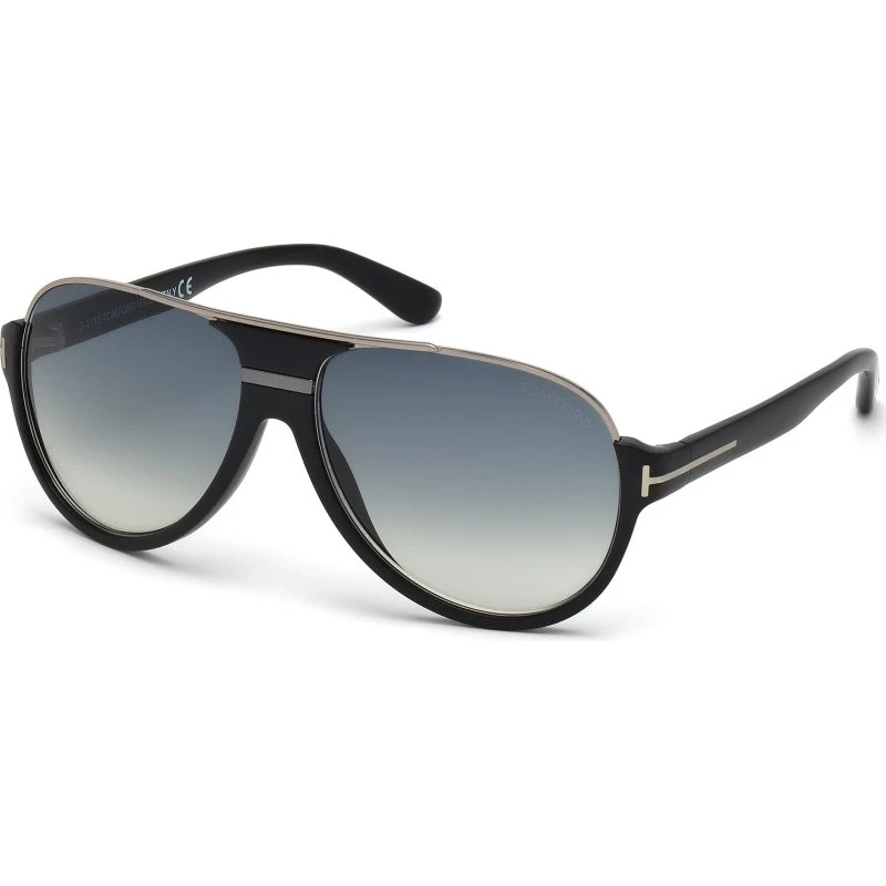 Tom Ford Homme FT0334 Dimitry 02W - Lunettes de soleil Pilote Noir et Bleu