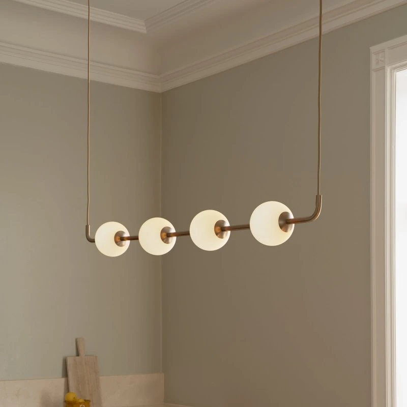 Umage Suspension LED Audrey LINEAR, Laiton, 118 cm, 4 Lampes
