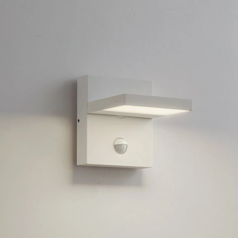 Lucande Silvan Applique Extérieure LED avec Détecteur, Blanche