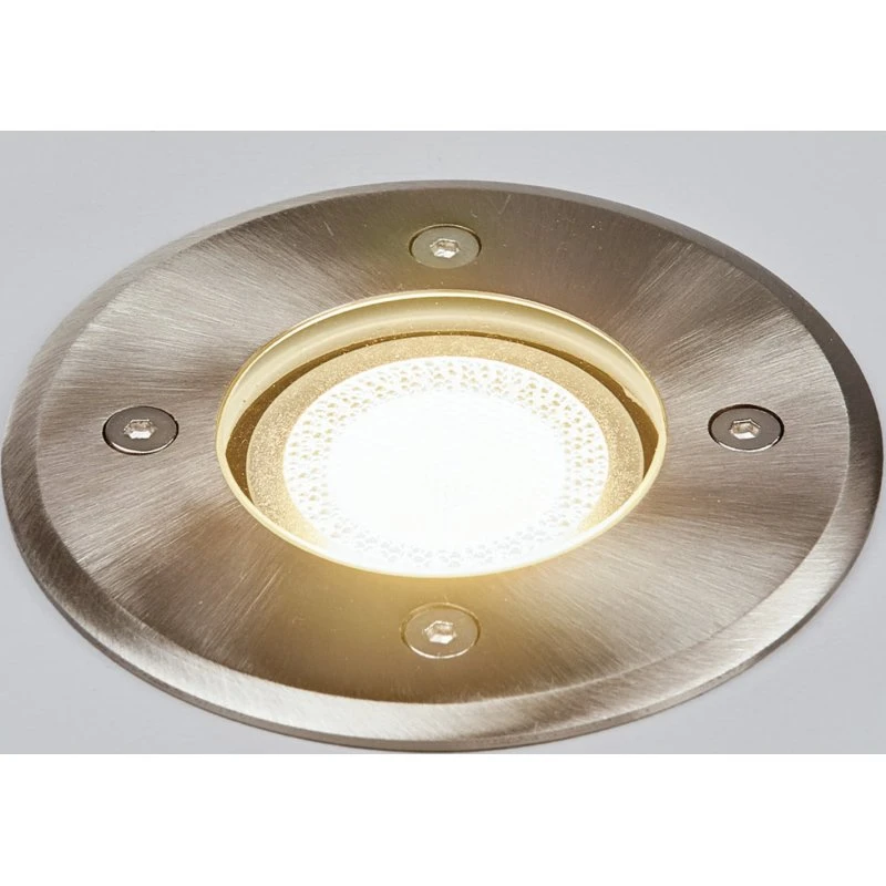Lindby Insa Spot à Enterrer Extérieur IP67 en Acier Inoxydable