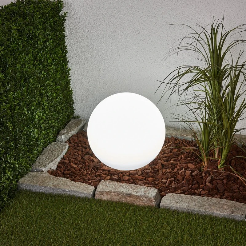 Lampe Solaire LED Lindby Lago - Boule Blanche Ø 30 cm