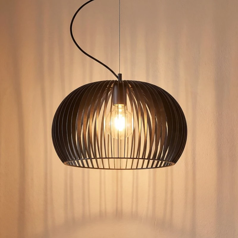 Lindby Suspension Jusra - Luminaire Moderne en Métal Noir