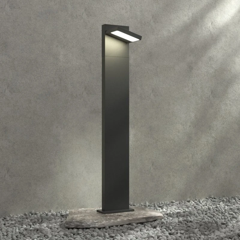 Borne lumineuse extérieure Lucande Silvan, 100 cm, Anthracite
