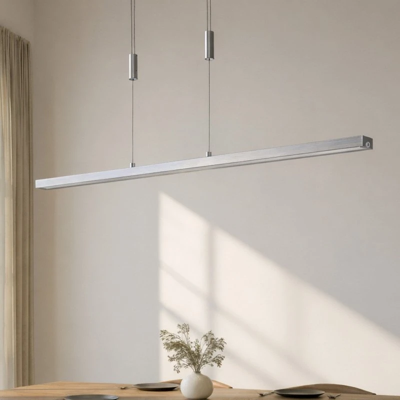 Lucande Myron Suspension LED Moderne en Aluminium - Gris