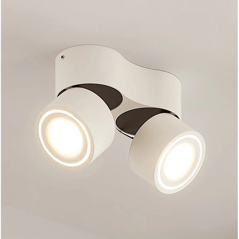 Arcchio Rotari Spot Plafonnier LED Blanc à 2 Lampes